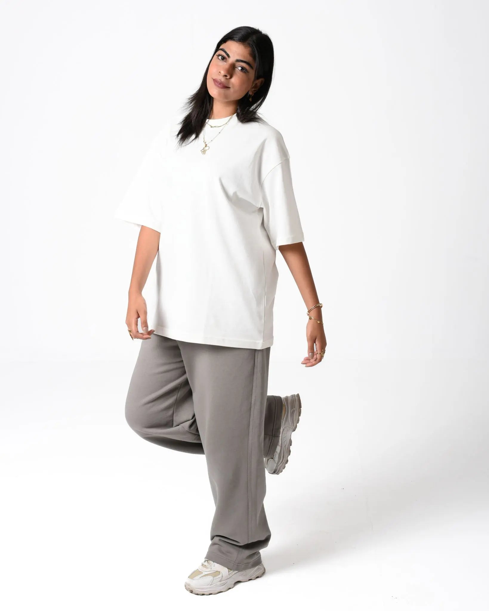 White Oversized Street Tee