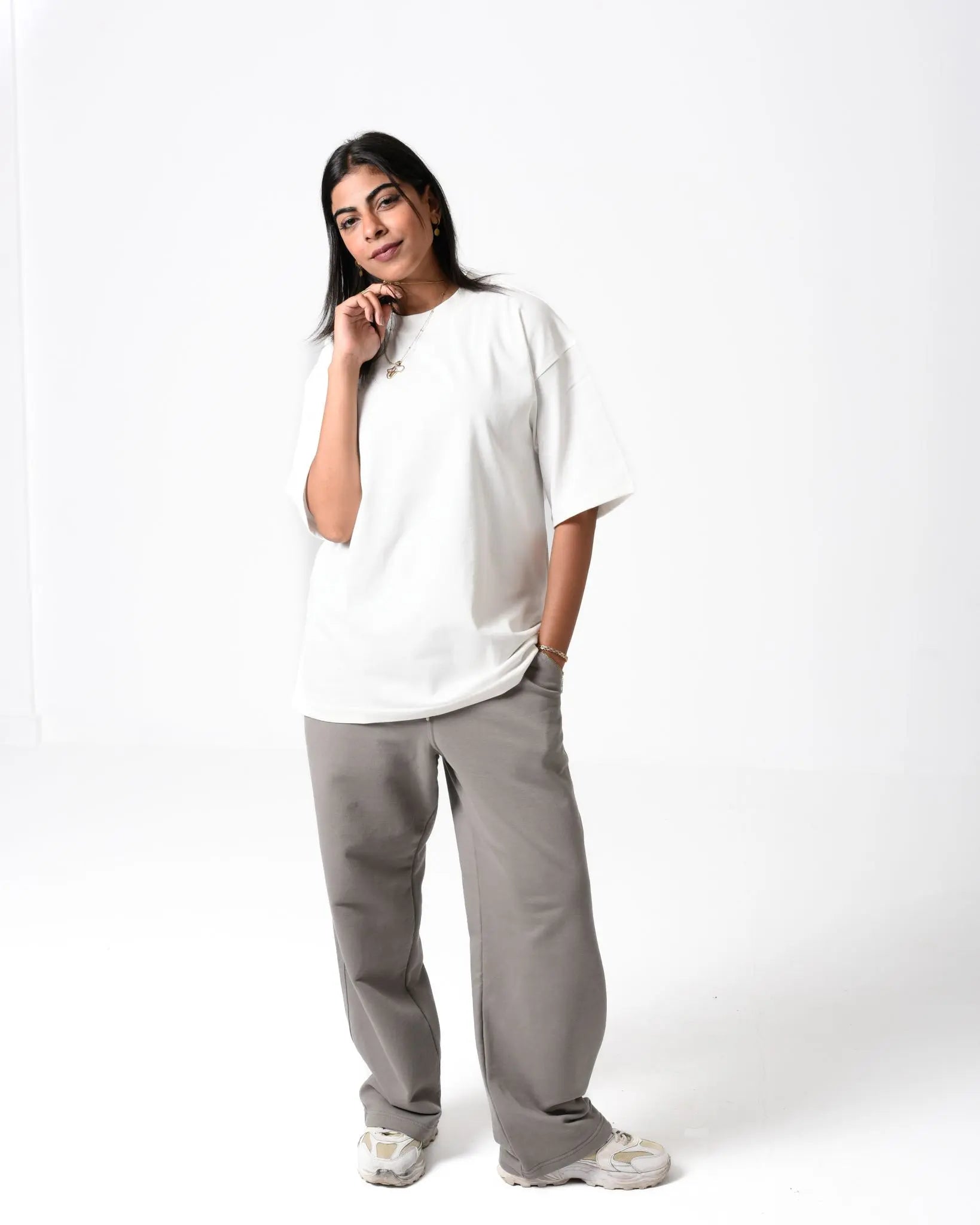 White Oversized Street Tee